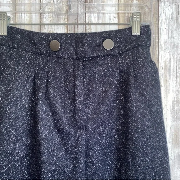NWT ModCloth Decisions, Decisions Navy Blue Tweed High Rise Wide Leg Pants - Picture 5 of 9